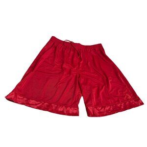 Shaq XXL SO32 Red Polyester Pull-on Athletic Basketball Shorts 10.5" Inseam  EUC